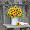imageAmyHomie 2 Bunches Artificial Sunflower Bouquets and 16 Bundles Orange Fall Artificial Flowers for Outdoor Fall Decor