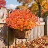 imageAmyHomie 2 Bunches Artificial Sunflower Bouquets and 16 Bundles Orange Fall Artificial Flowers for Outdoor Fall Decor