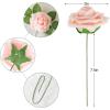 imageAmyHomie 25pcs Blush Pink Rose wStem and 40pcs Leaves for DIY Wedding Bouquets Centerpieces Arrangements Party Baby Shower Home Decorations