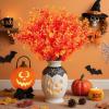 imageAmyHomie 36 Bundles Orange Fall Artificial Flowers Eucalyptus Set for Outdoors