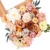 imageAmyHomie Champagne Artificial Flowers Combo and Red Rose 25pcs Real Looking Fake Roses wStem for DIY Wedding Bouquets Centerpieces Arrangements Party Baby Shower Home Decorations