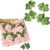 imageAmyHomie 25pcs Blush Pink Rose wStem and 40pcs Leaves for DIY Wedding Bouquets Centerpieces Arrangements Party Baby Shower Home Decorations