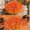 imageAmyHomie 32 Bundles Orange Fall Artificial Flowers for Outdoor Fall Decor