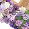 imageAmyHomie Artificial Flowers Combo and Seriesc Purple Rose 25pcs Real Looking Fake Roses wStem for DIY Wedding Bouquets Centerpieces Arrangements Party Baby Shower Home Decorations