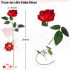 image:imageAmyHomie 25pcs Dark Red Foam Rose and 48pcs Red Velvet Rose with Stem for Wedding Bouquets Baby Shower Party Home Decor Fake Flowers Gifts for Valentines Mothers Day Womens Day