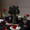 image:imageAmyHomie 48 PCS Black Roses Velvet Realistic Artificial Flowers with Bendable Stems for Wedding Bouquets Baby Shower Party Home Decor Fake Flowers Gifts for Valentines Mothers Day Womens DayRed